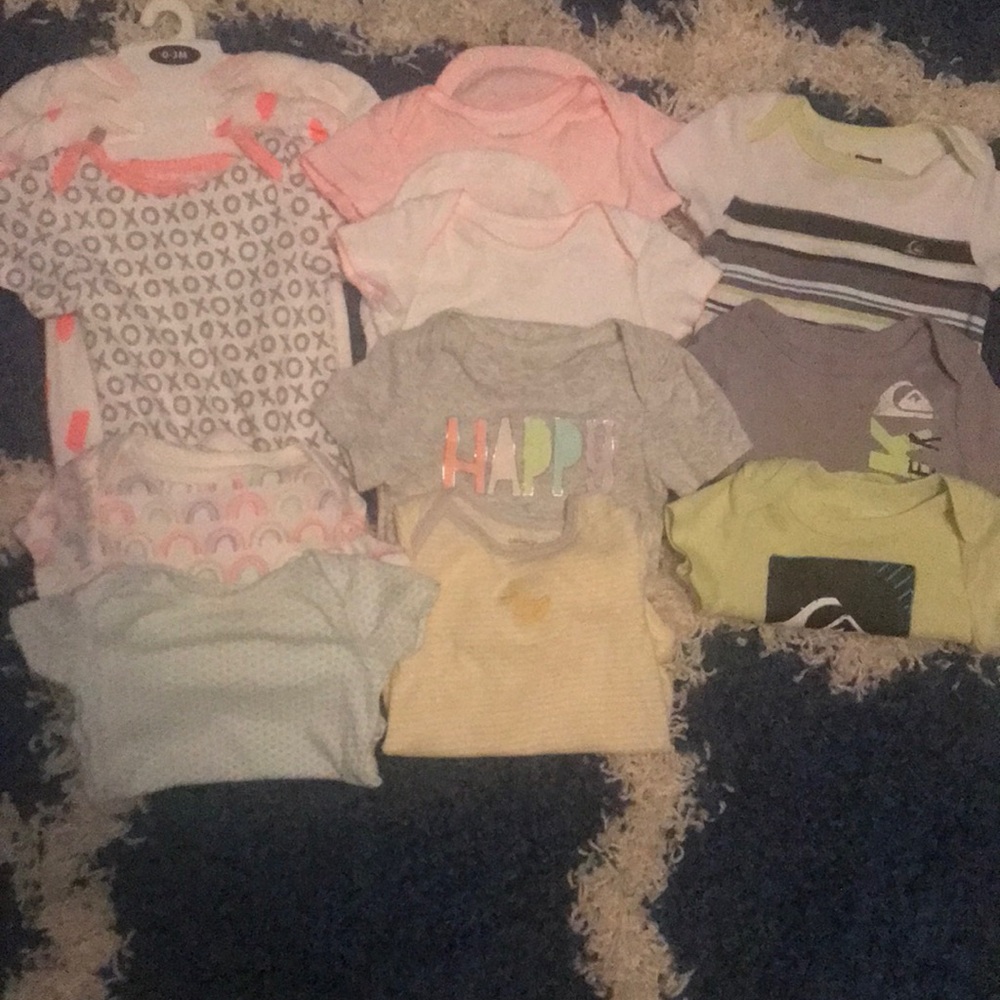 0-3 month onsies lot